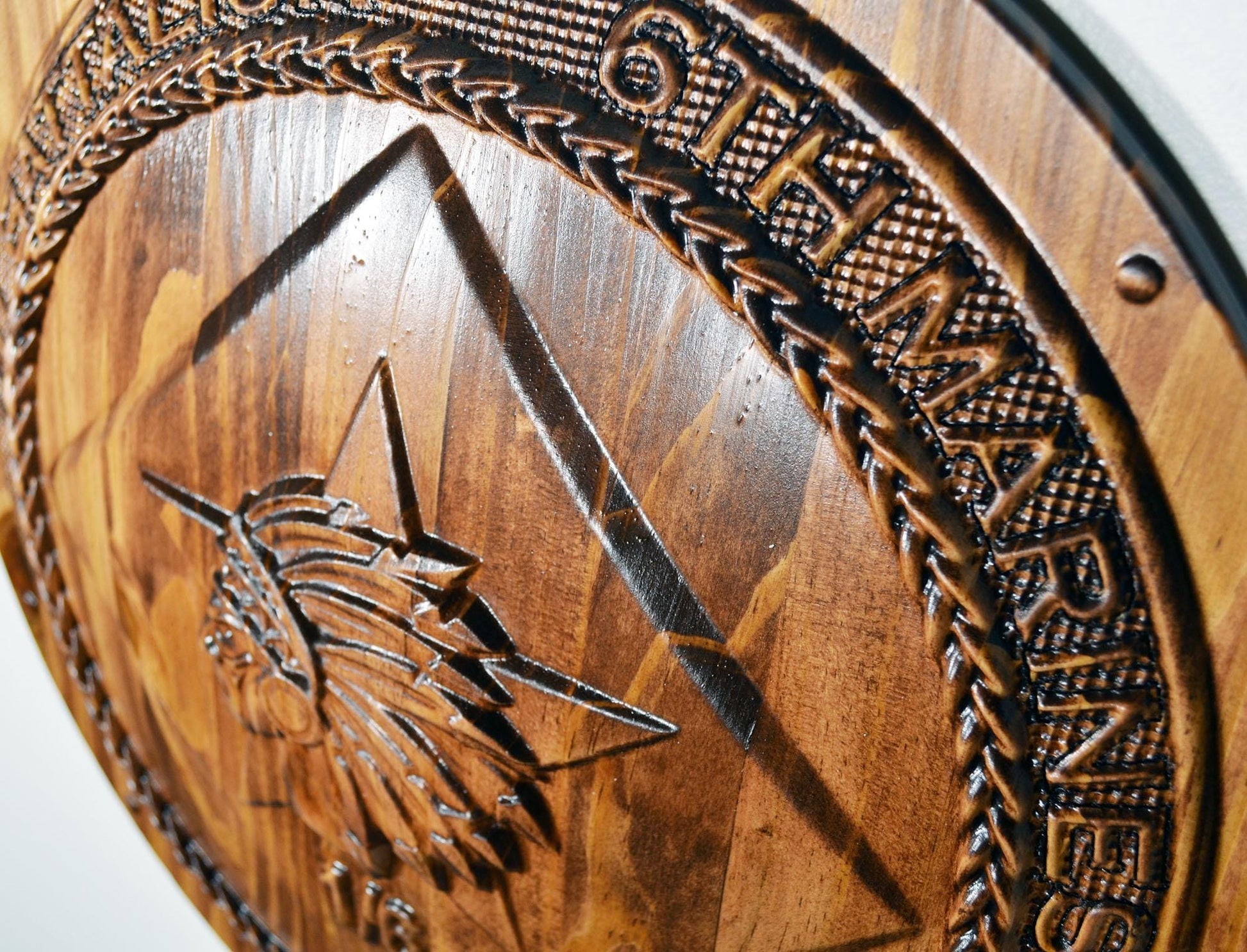 USMC 1st Battalion 6th Marines, USMC 1-6 Hard 3d wood carving stained, military plaque