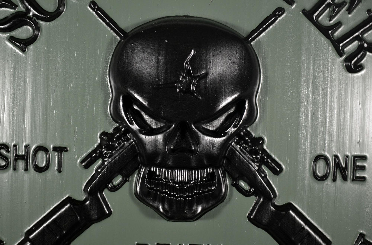 USMC 1st Marine Scout Sniper 12-inch Black and Green Unit Plaque