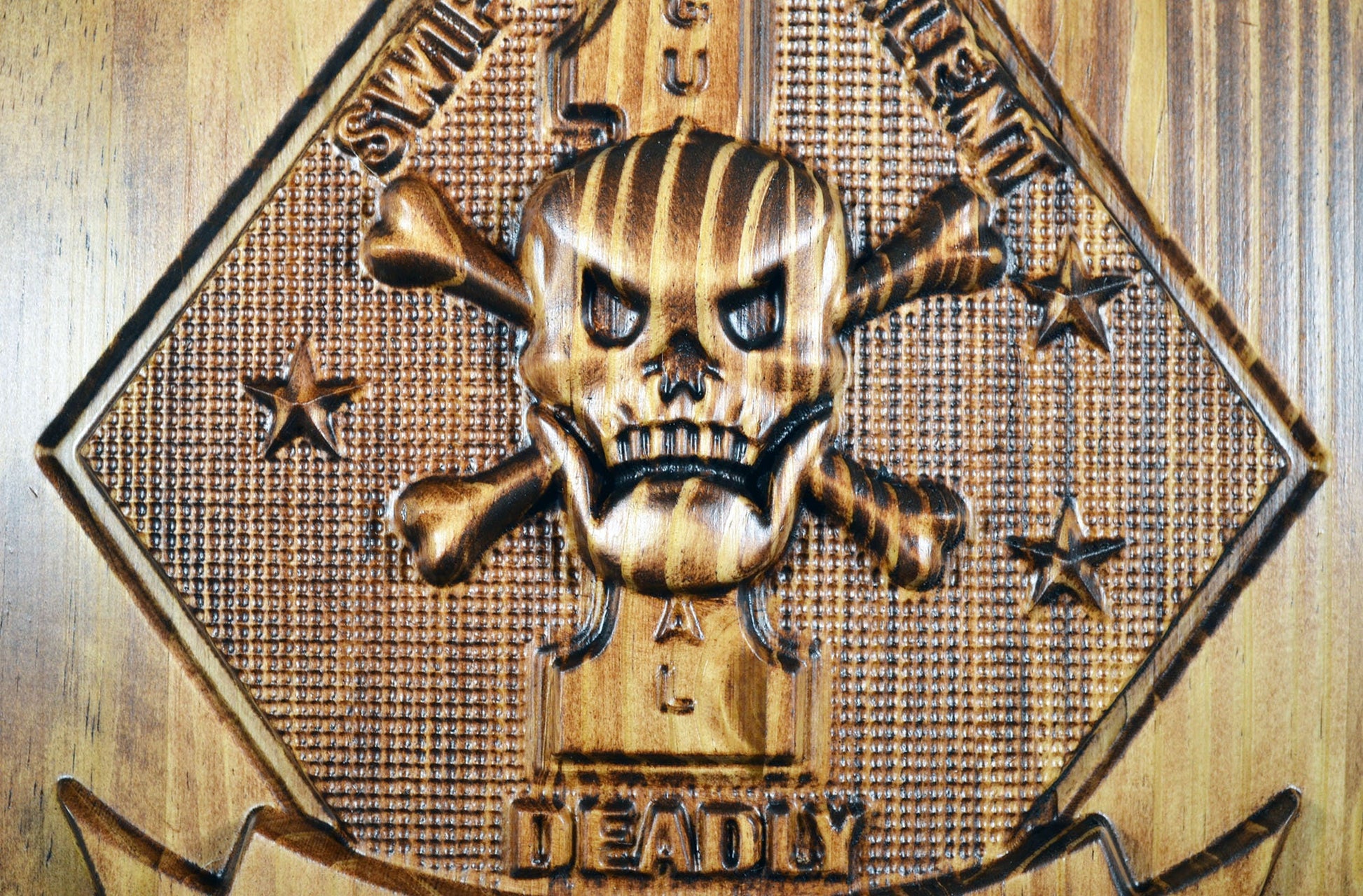 USMC 1st Reconnaissance Battalion, Marine Corps Special Forces, CNC 3d wood carving, military plaque