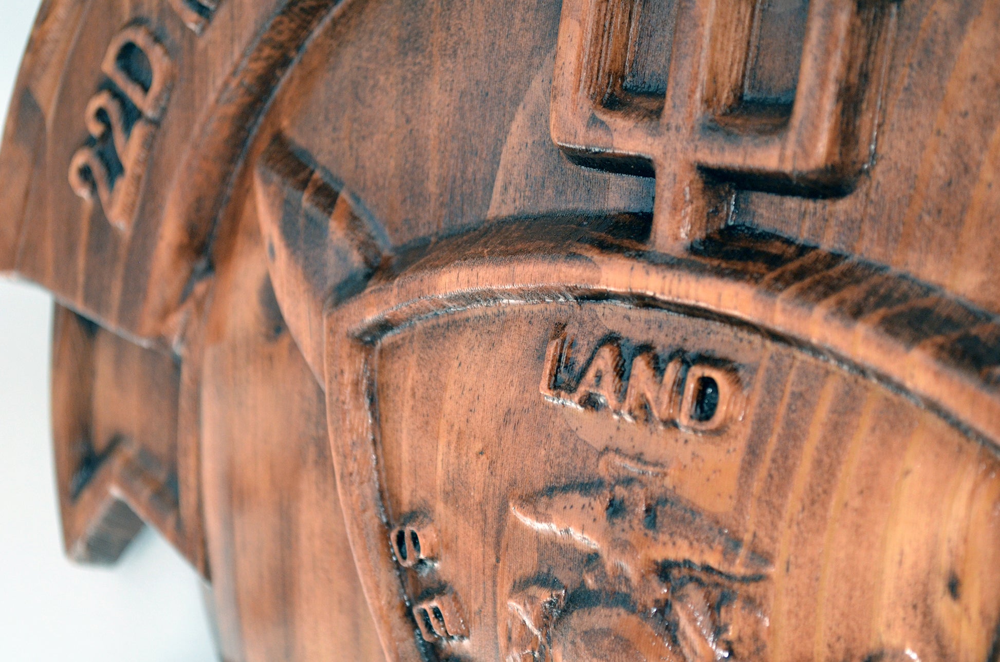 USMC 22nd Marine Expeditionary Unit, stained 3d wood carving, military plaque - Carved Effects