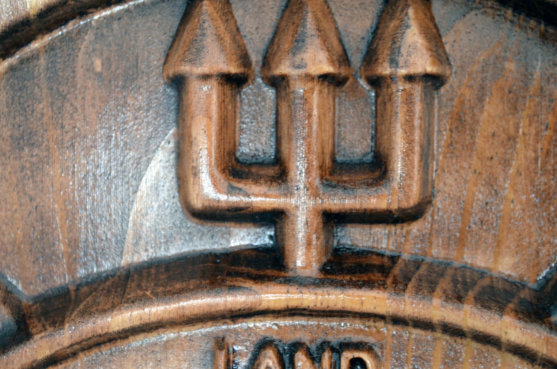 USMC 22nd Marine Expeditionary Unit, stained 3d wood carving, military plaque - Carved Effects