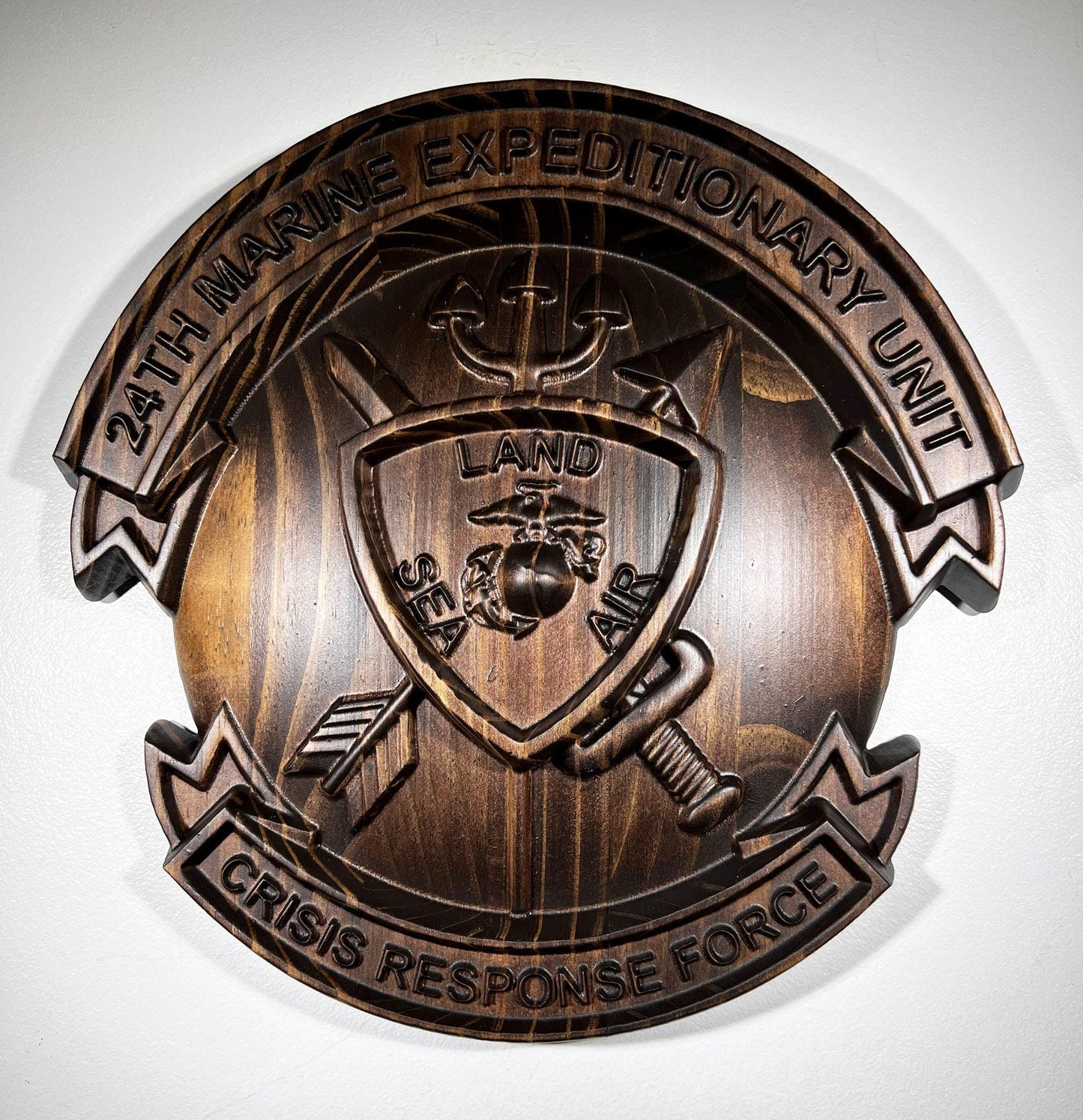 USMC 24th Marine Expeditionary Unit, 12" Unit Plaque Java