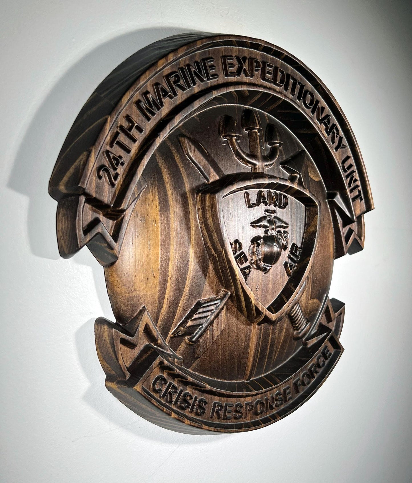 USMC 24th Marine Expeditionary Unit, 12" Unit Plaque Java