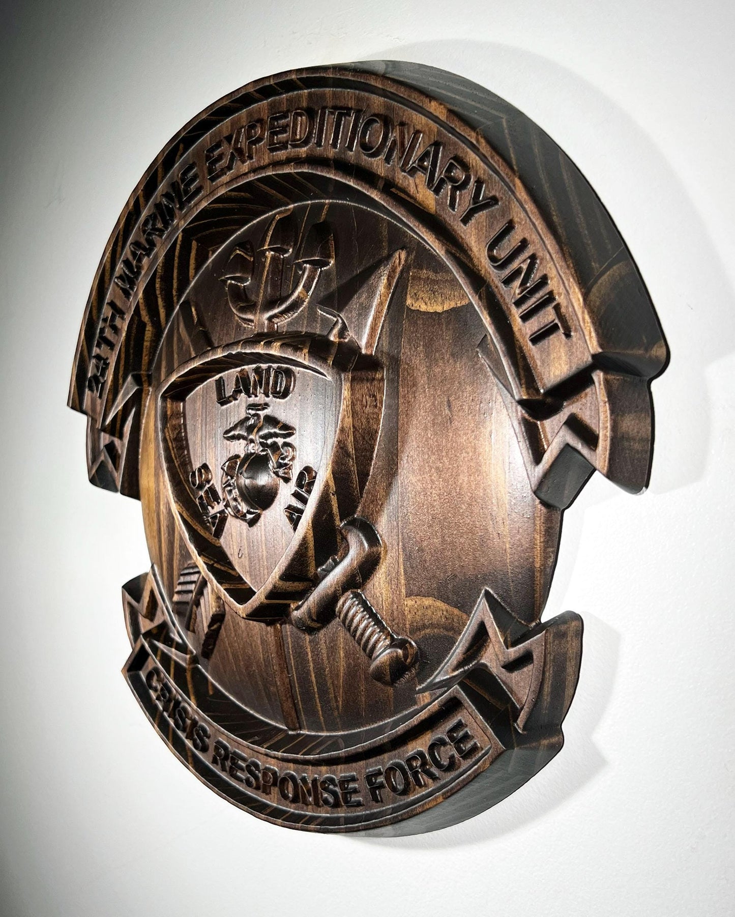 USMC 24th Marine Expeditionary Unit, 12" Unit Plaque Java
