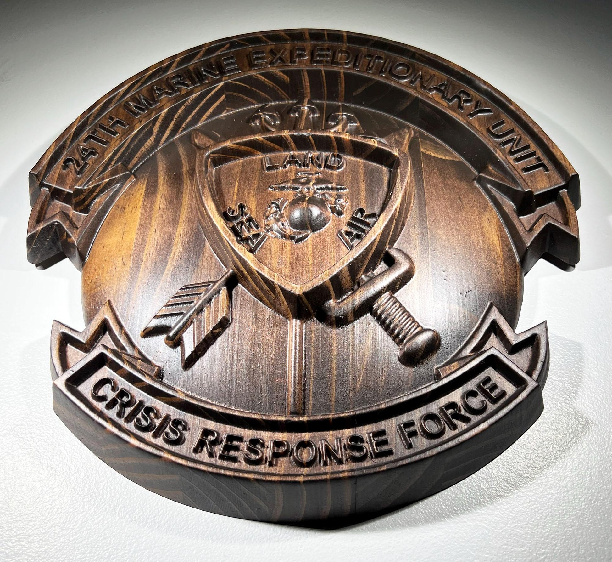 USMC 24th Marine Expeditionary Unit, 12" Unit Plaque Java