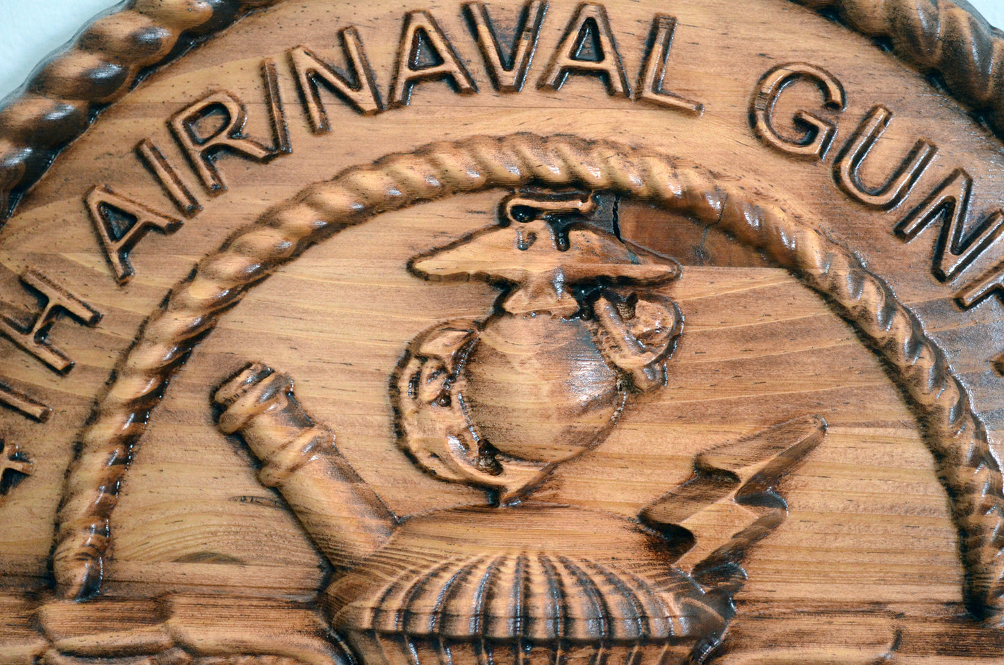 USMC 2nd Anglico, Unit Emblem, US Marine Corps, military plaque - Carved Effects