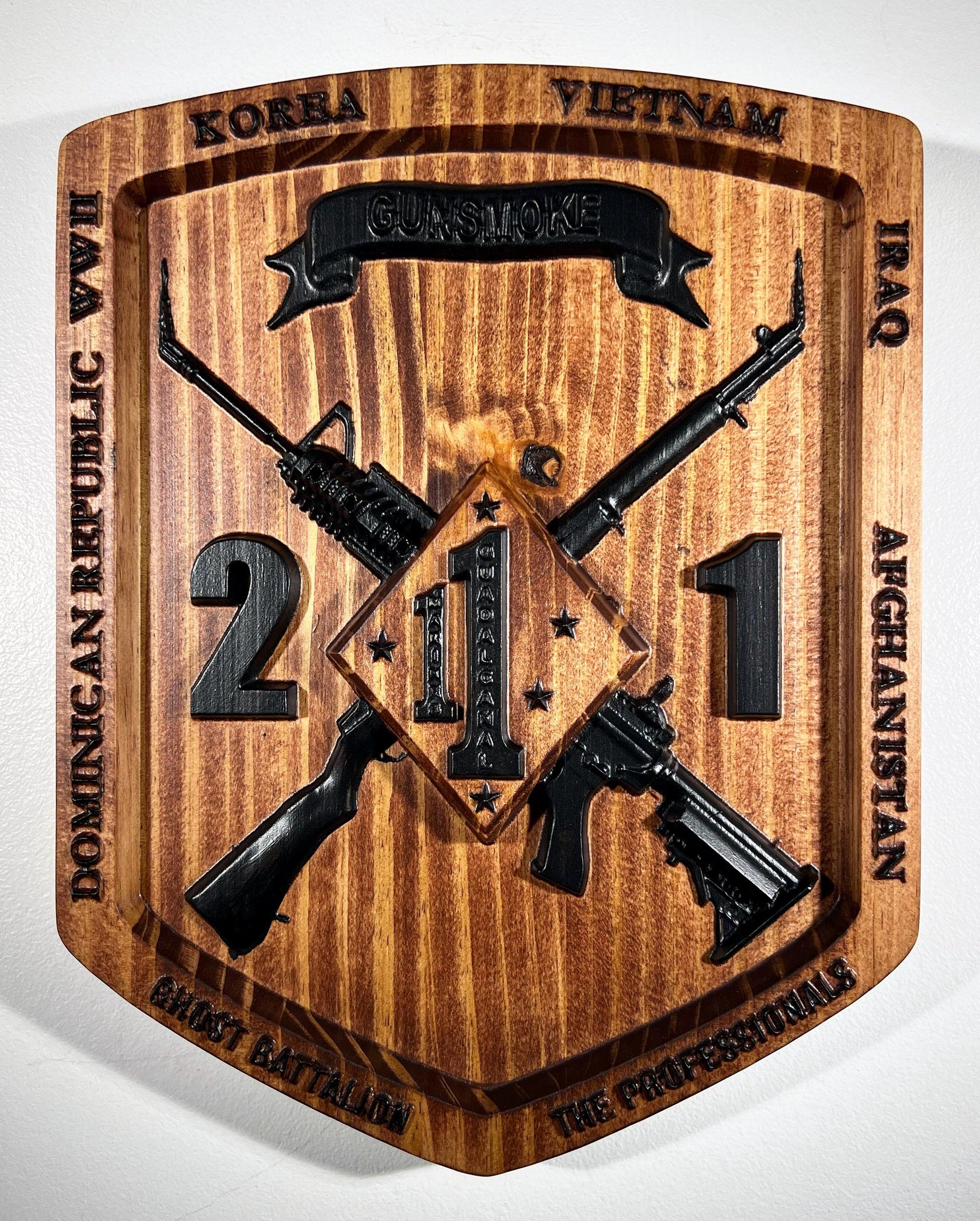 USMC 2nd Battalion 1st Marine 12" Military Unit Plaque