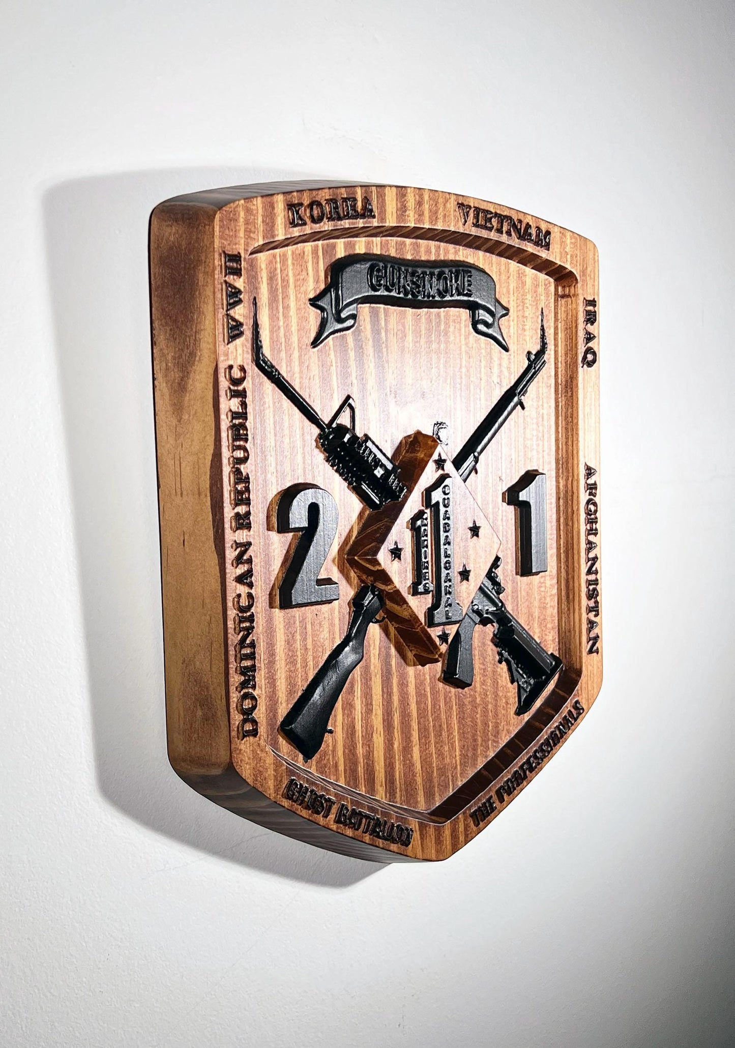 USMC 2nd Battalion 1st Marine 12" Military Unit Plaque