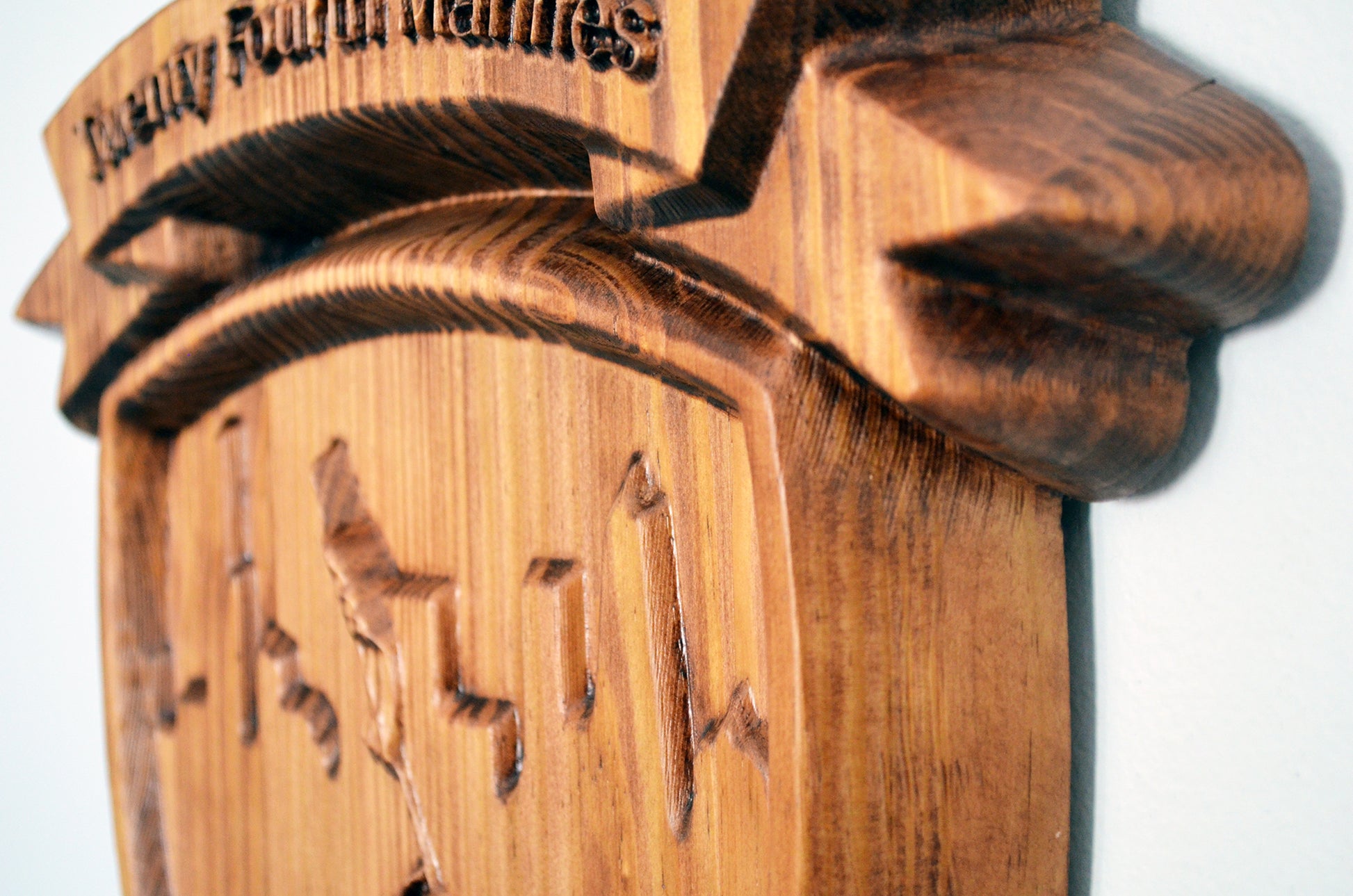USMC 2nd Battalion 24th Marines, Mad Ghosts, 3d wood carving military plaque - Carved Effects