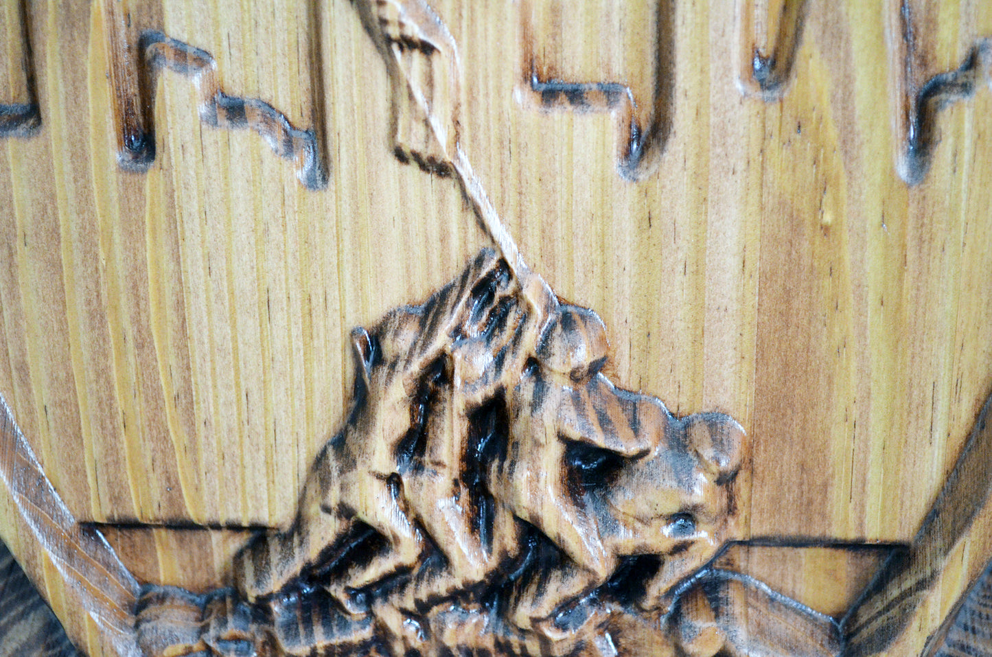 USMC 2nd Battalion 24th Marines, Mad Ghosts, 3d wood carving military plaque - Carved Effects