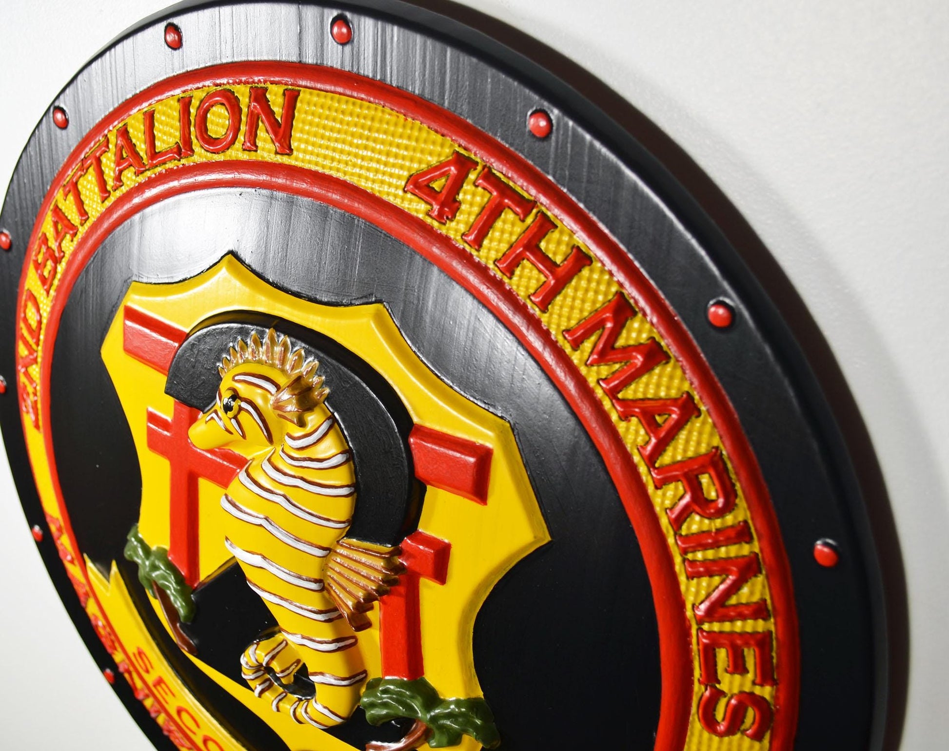USMC 2nd Battalion 4th Marines Painted Military Plaque