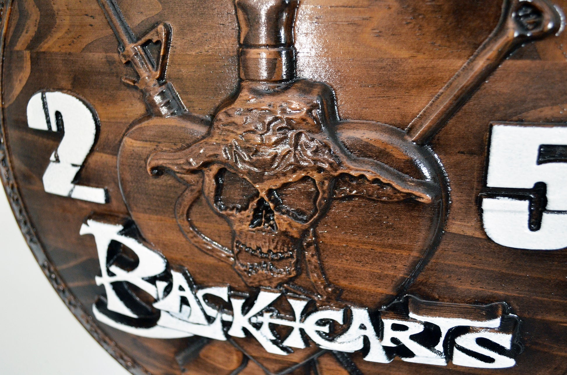 USMC 2nd Battalion 5th Marines, US Marine Corps, Fox Co, Blackhearts, 3d wood carving, military plaque - Carved Effects