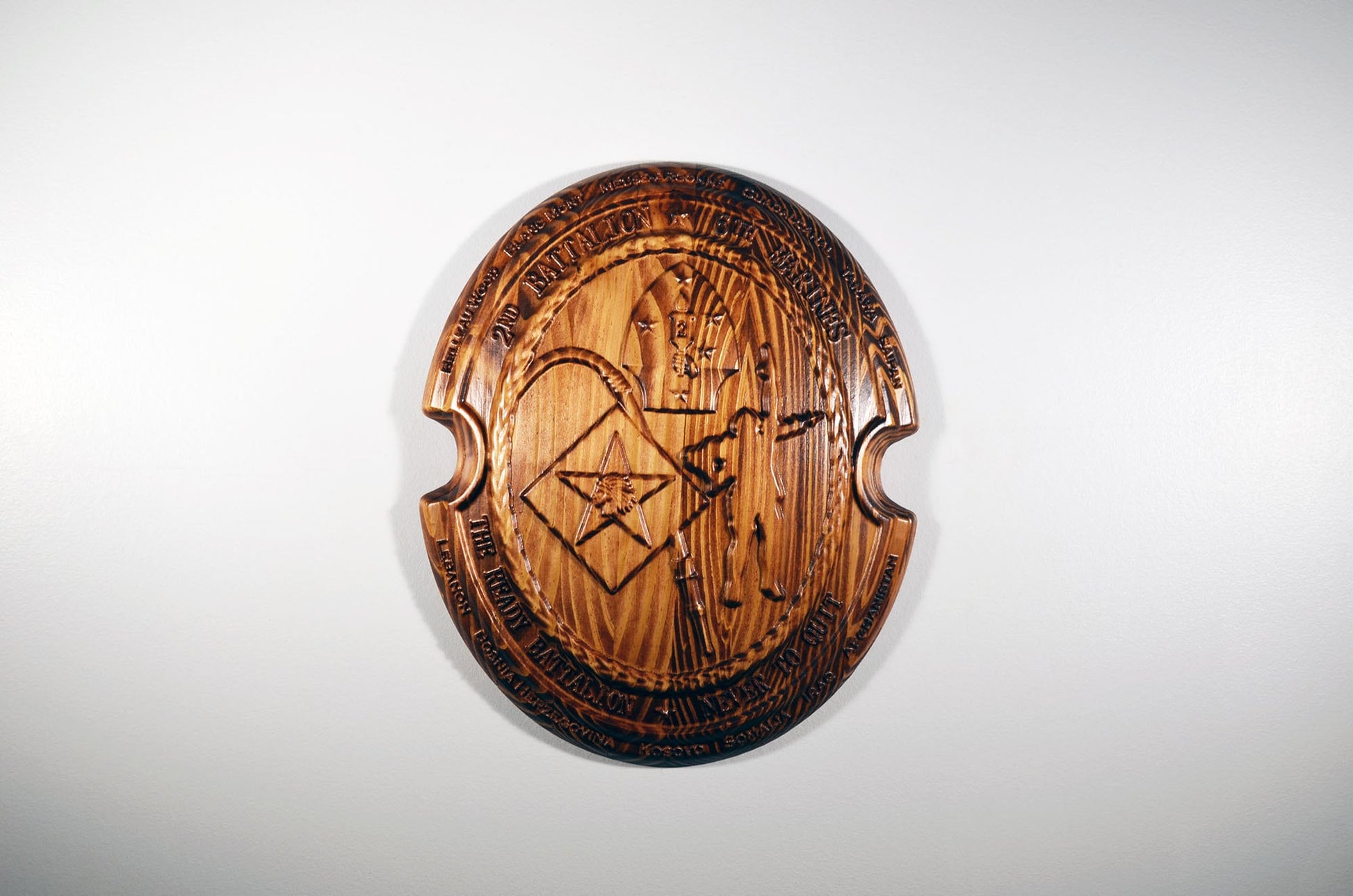 USMC 2nd Battalion 6th Marine , 3d wood carving, US Marine Corps