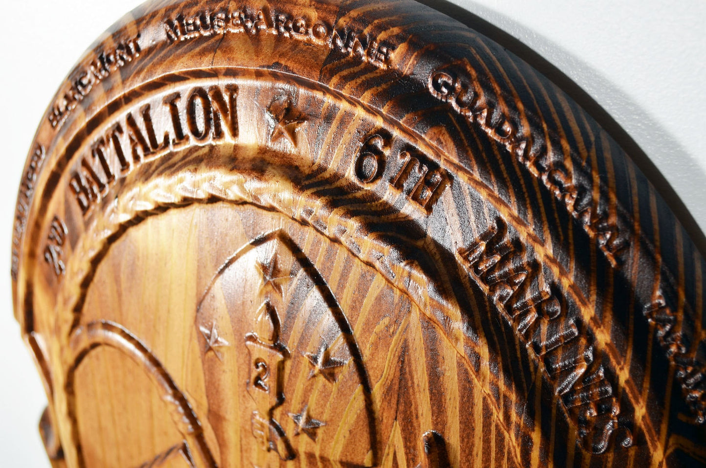 USMC 2nd Battalion 6th Marine , 3d wood carving, US Marine Corps