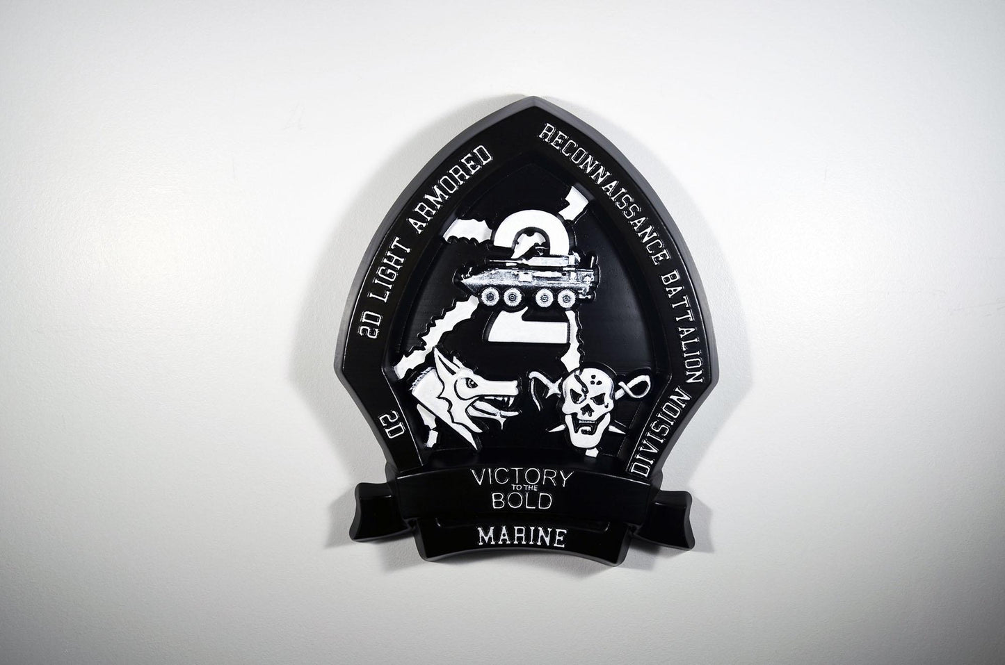 USMC 2nd Light Armored Reconnaissance Battalion Black Unit Plaque