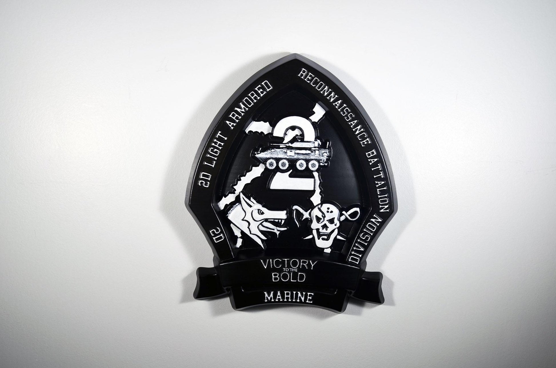 USMC 2nd Light Armored Reconnaissance Battalion Black Unit Plaque