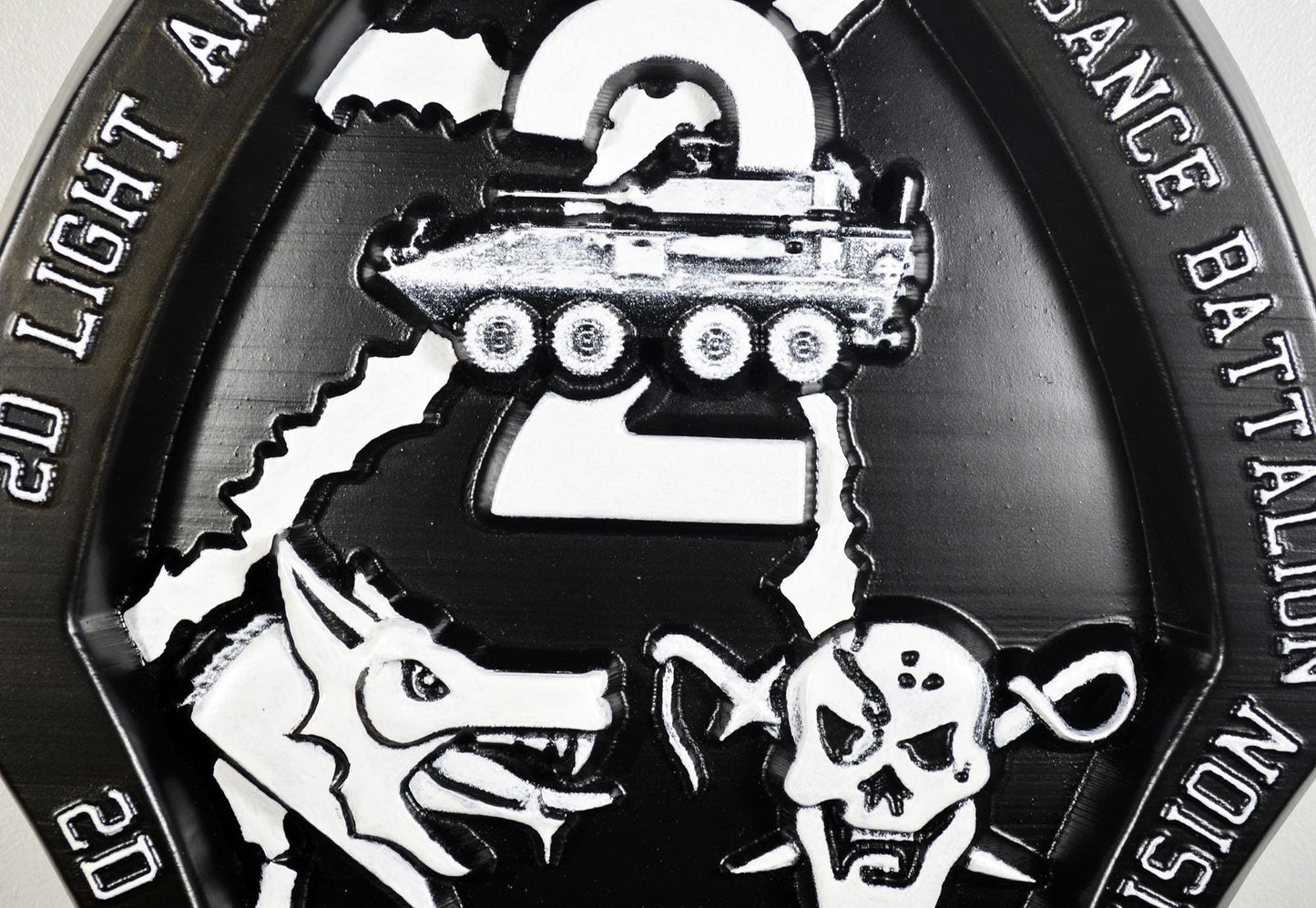 USMC 2nd Light Armored Reconnaissance Battalion Black Unit Plaque