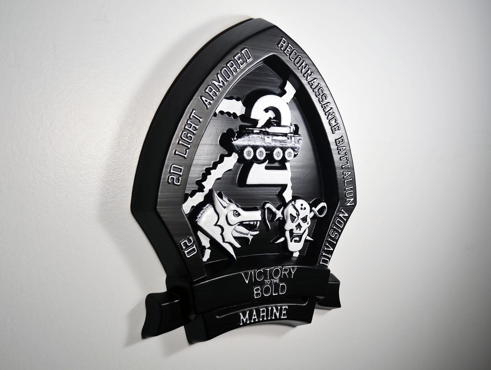 USMC 2nd Light Armored Reconnaissance Battalion Black Unit Plaque
