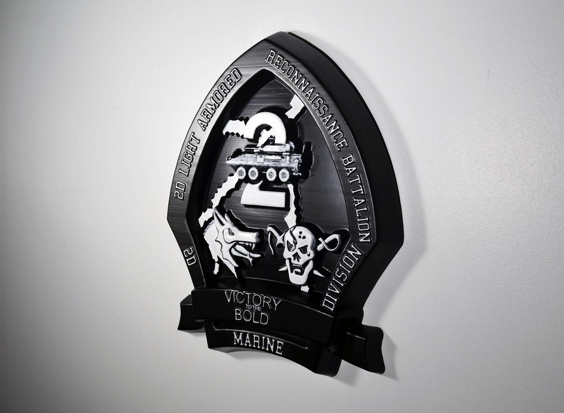 USMC 2nd Light Armored Reconnaissance Battalion Black Unit Plaque