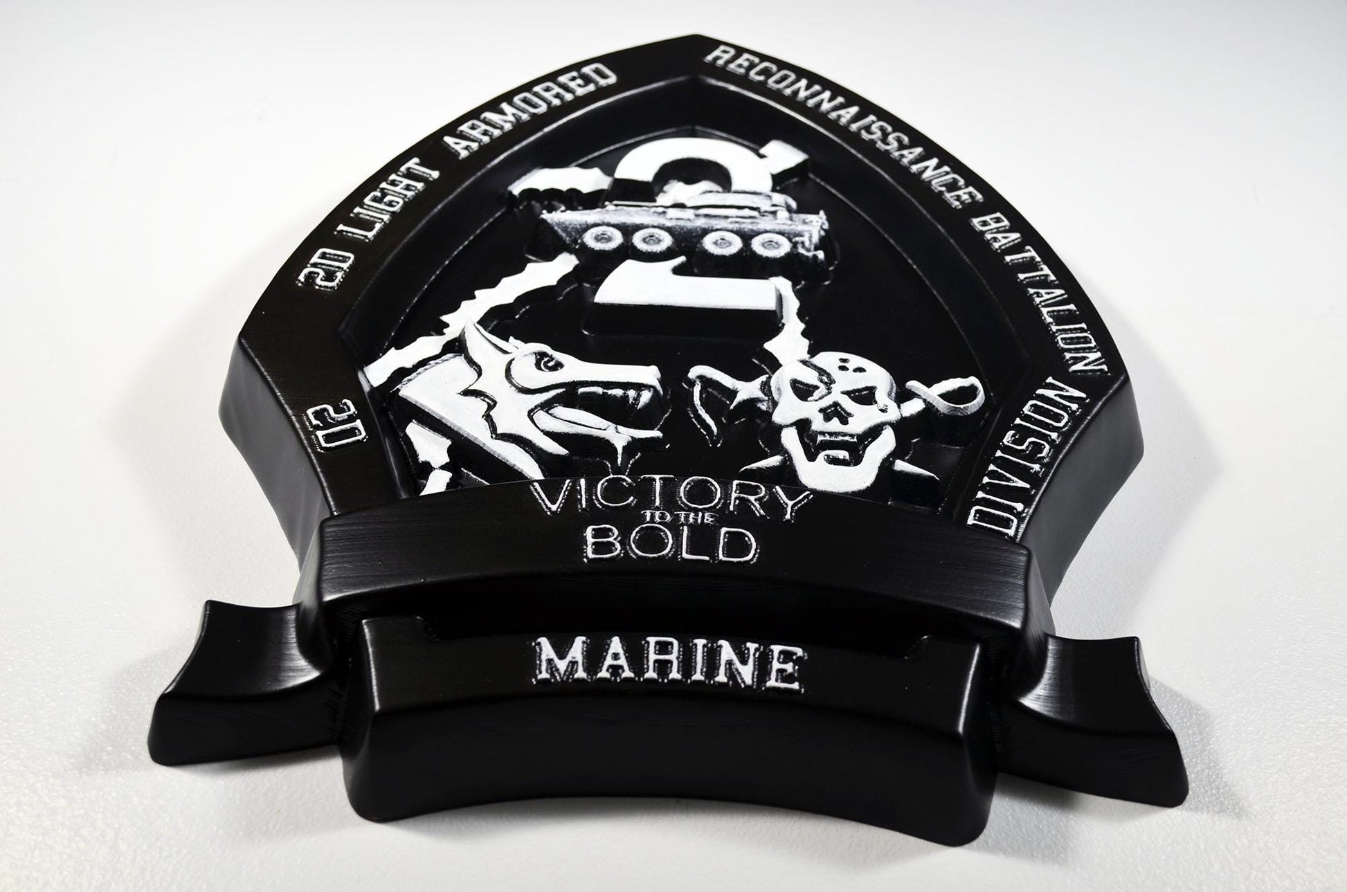 USMC 2nd Light Armored Reconnaissance Battalion Black Unit Plaque