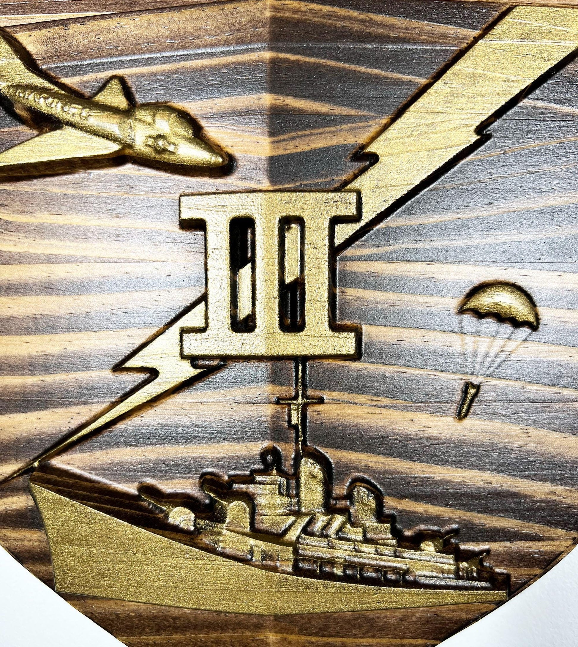USMC 3rd Anglico, 12" Java Brass military unit plaque