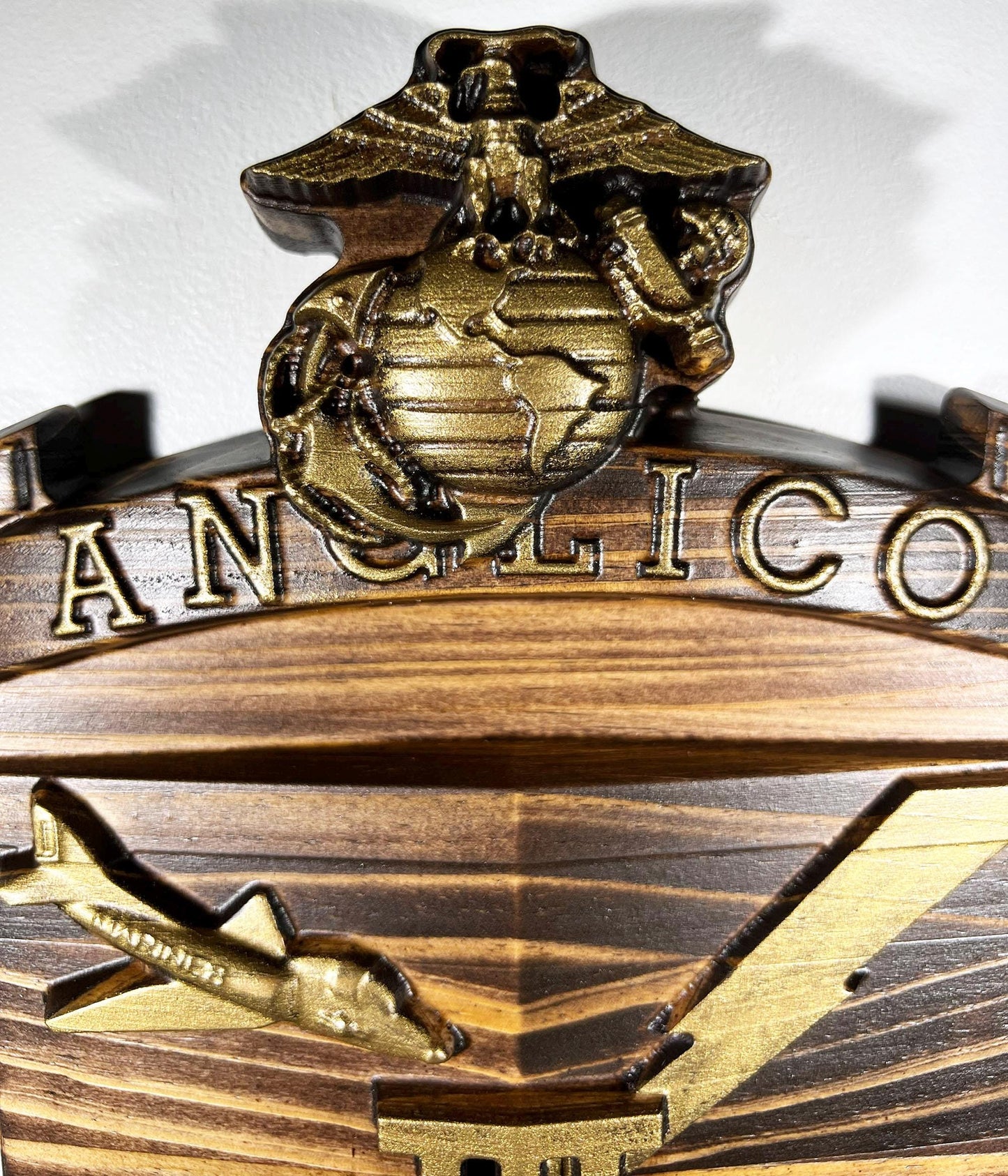 USMC 3rd Anglico, 12" Java Brass military unit plaque