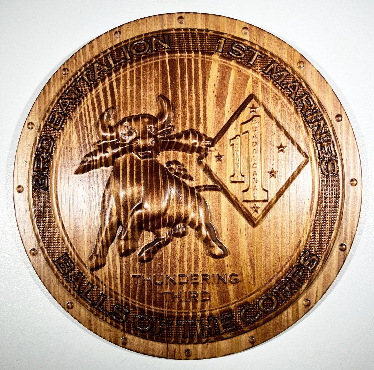 USMC 3rd Battalion 1st Marines 12" Military Unit Plaque