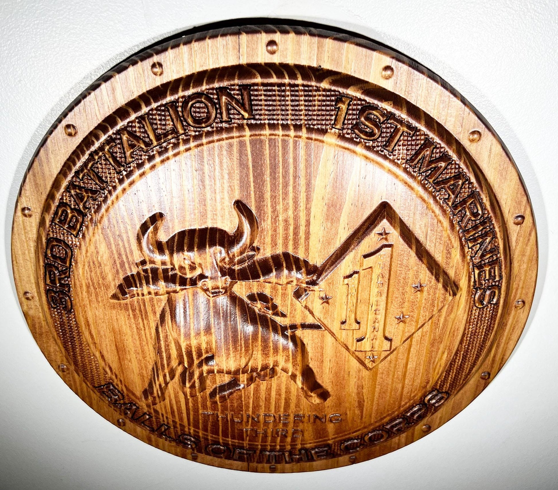 USMC 3rd Battalion 1st Marines 12" Military Unit Plaque
