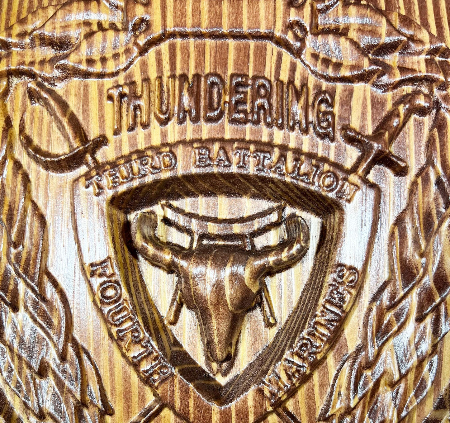 USMC 3rd Battalion 4th Marine 12' Military Unit Plaque