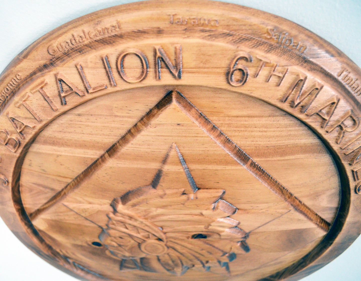 USMC 3rd Battalion 6th Marines, US Marine Corps, 3d wood carving - Carved Effects
