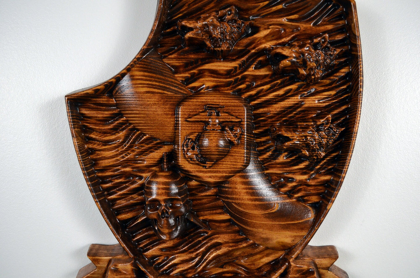 3rd Light Armored Reconnaissance Battalion, USMC 3d wood carving, military plaque
