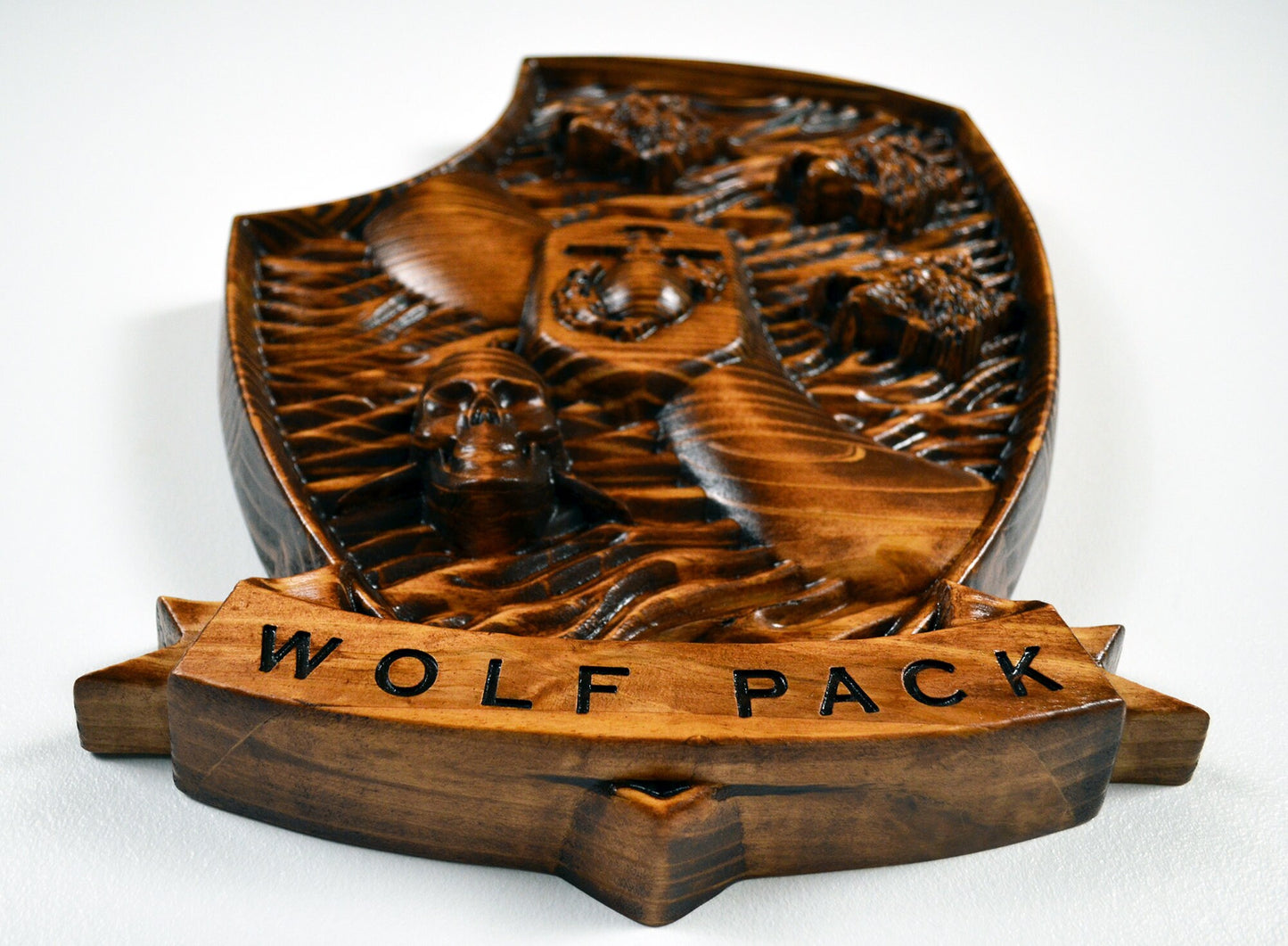 3rd Light Armored Reconnaissance Battalion, USMC 3d wood carving, military plaque