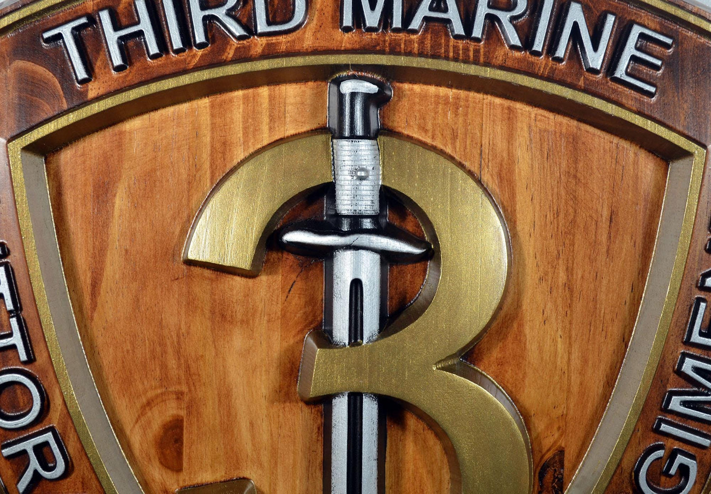 USMC 3rd Marine Littoral Regiment, Painted 15" Military Plaque