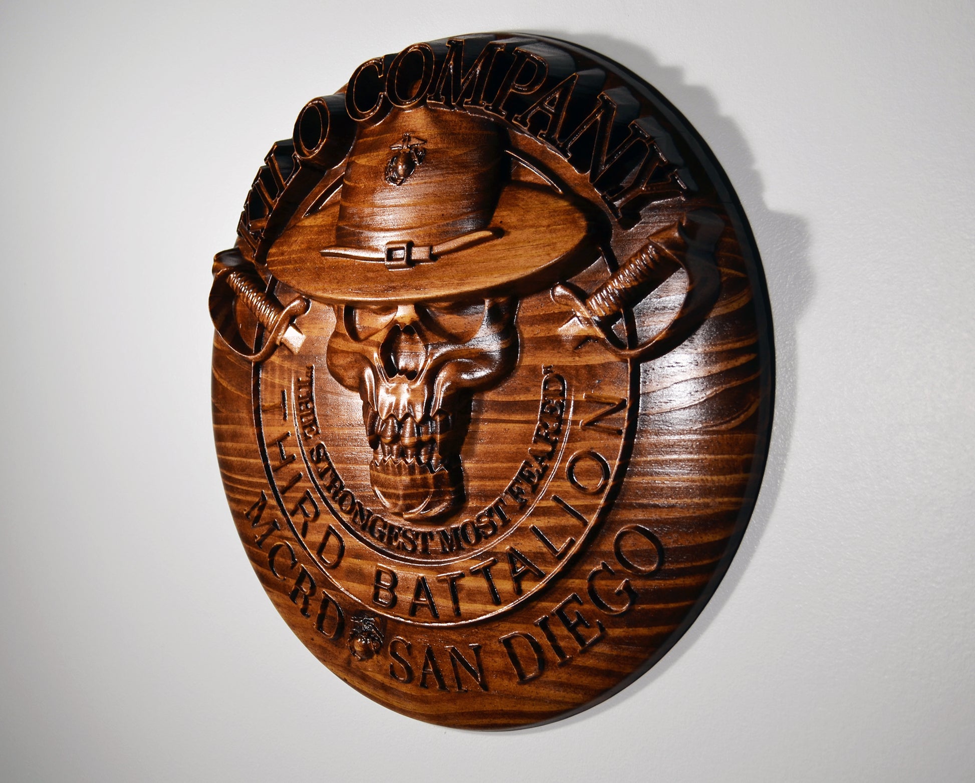 USMC 3rd Recruit Training Battalion Kilo Co, USMC, 3d wood CNC, military plaque - Carved Effects