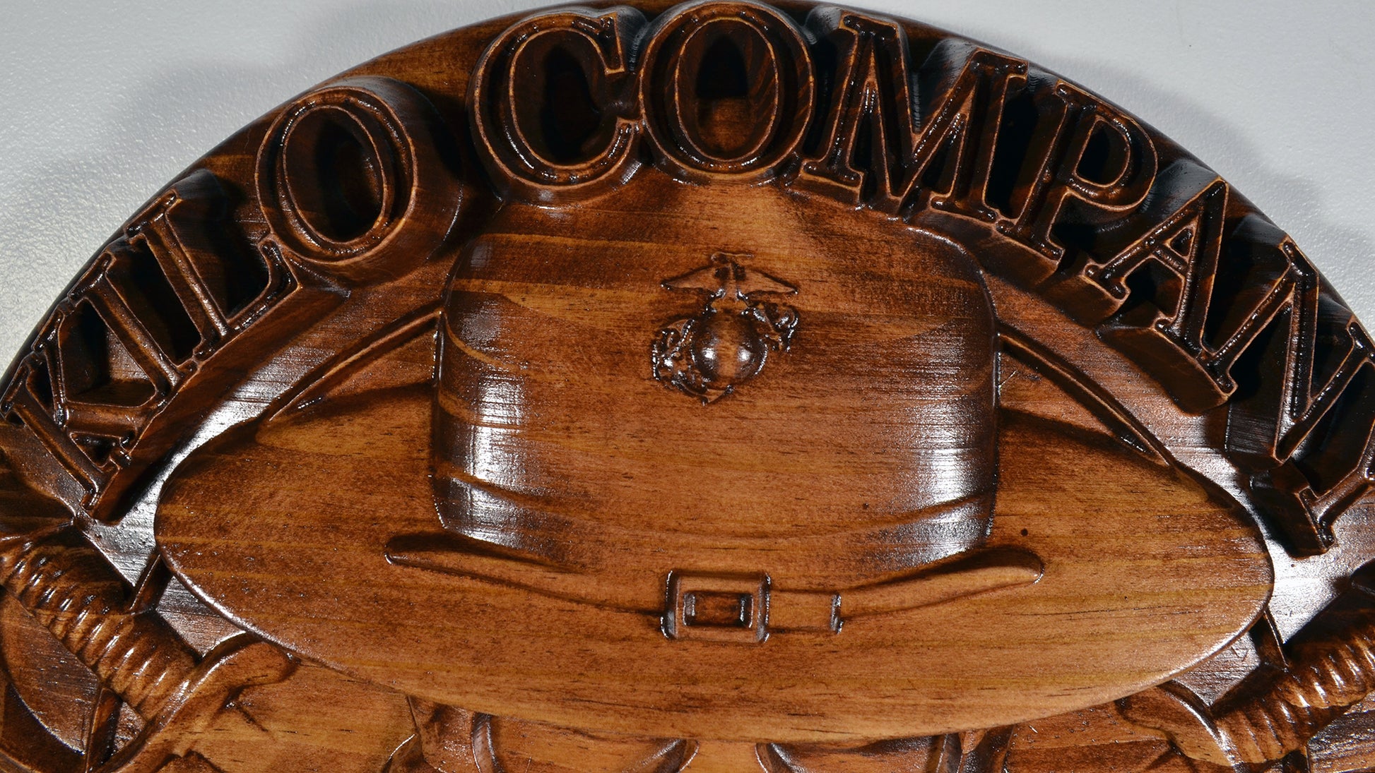 USMC 3rd Recruit Training Battalion Kilo Co, USMC, 3d wood CNC, military plaque - Carved Effects