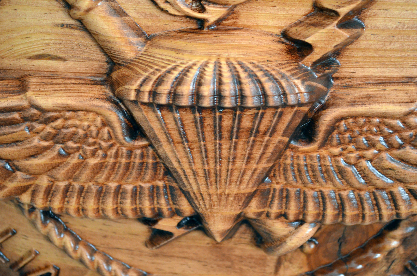 USMC 4th Anglico, Unit Emblem, US Marine Corps, military plaque - Carved Effects