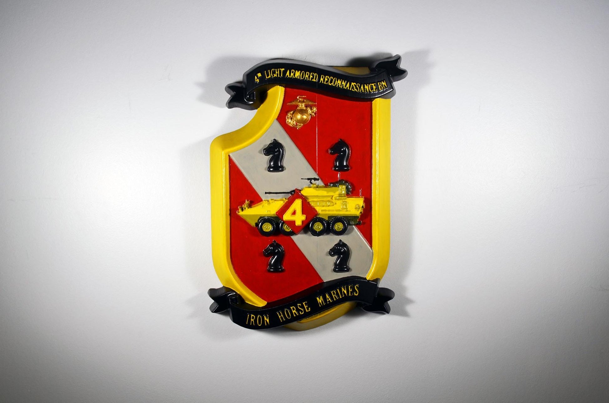USMC 4th Light Armored Reconnaissance Battalion Painted Military Plaque