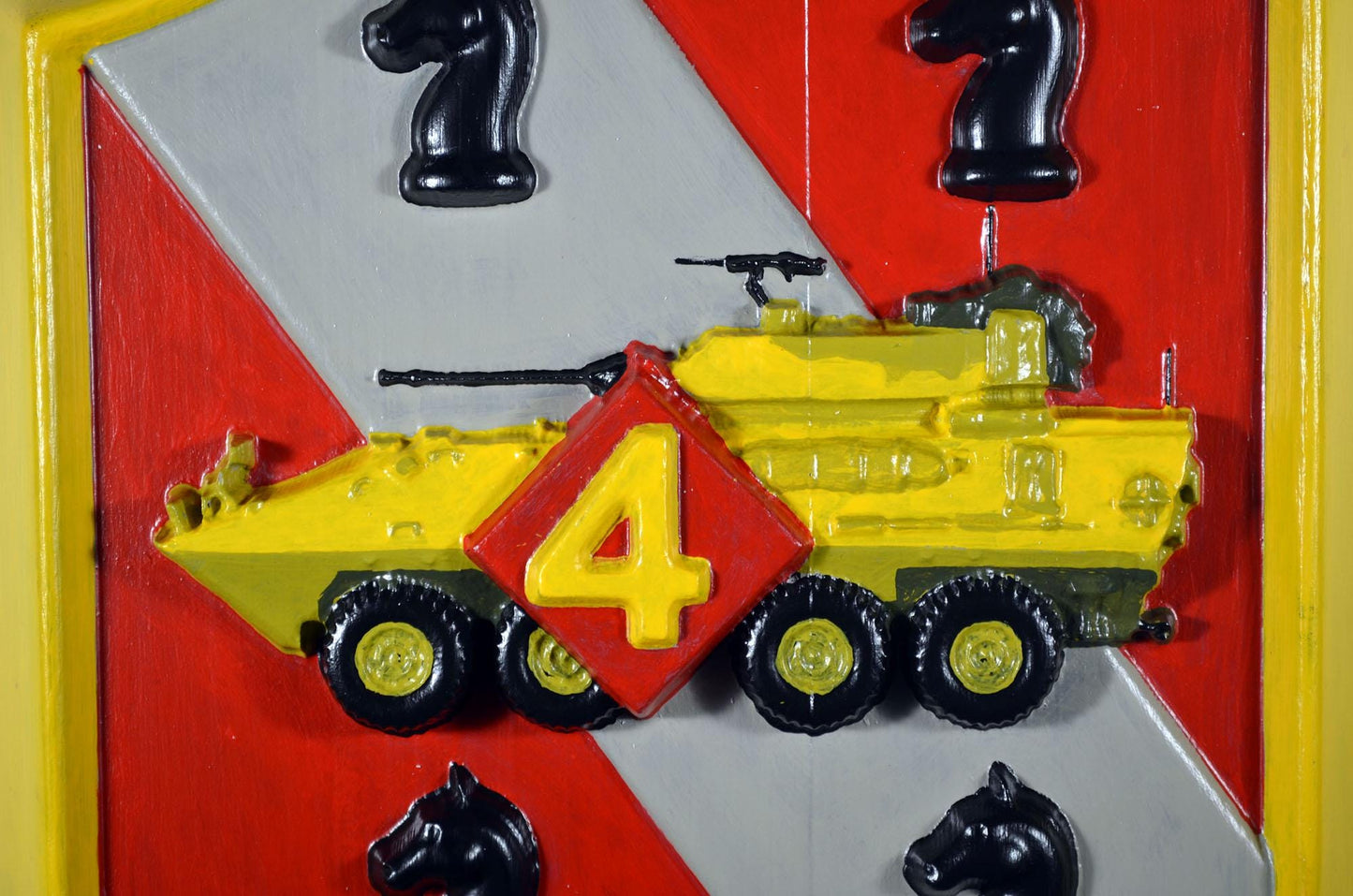 USMC 4th Light Armored Reconnaissance Battalion Painted Military Plaque