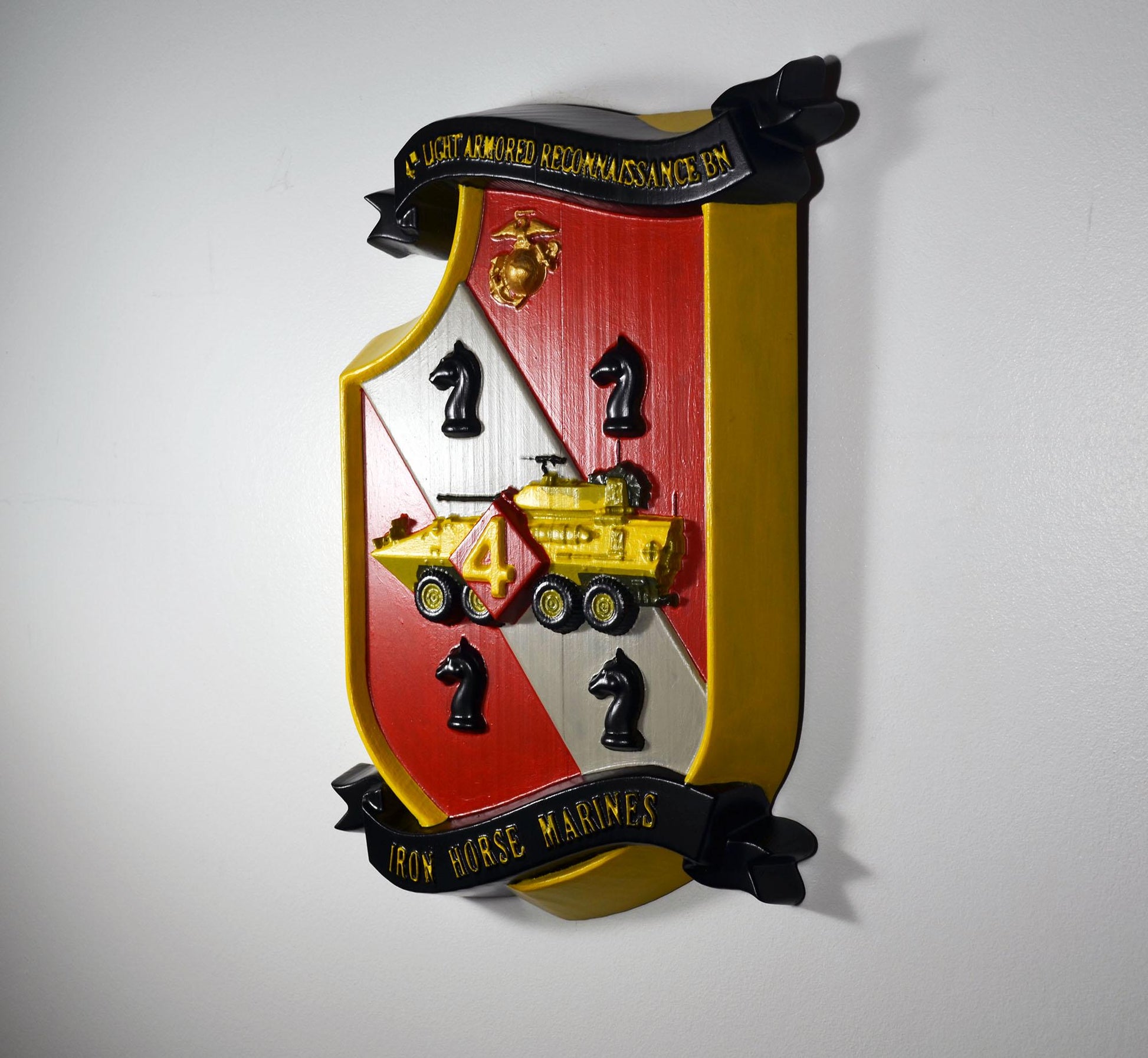 USMC 4th Light Armored Reconnaissance Battalion Painted Military Plaque