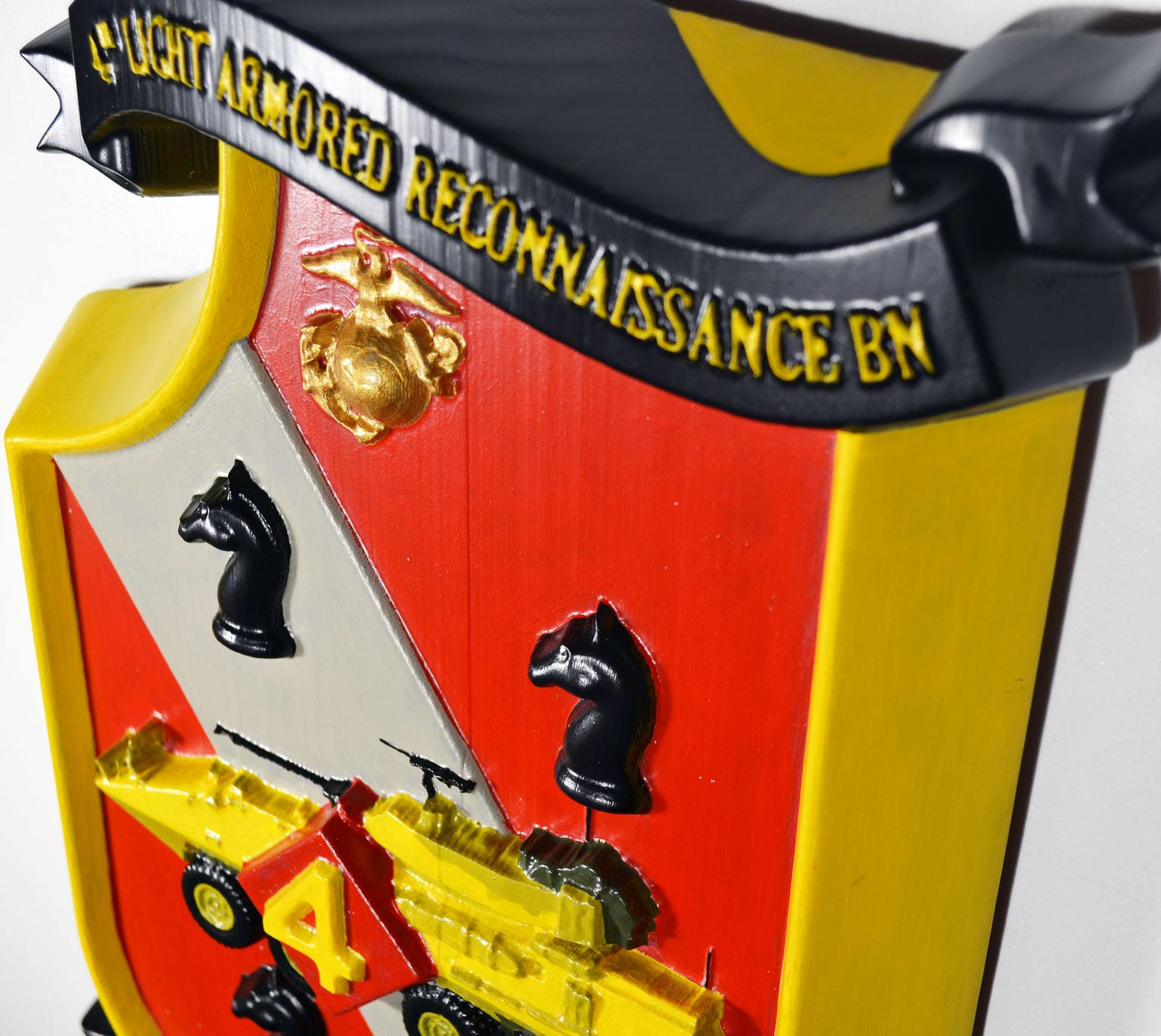 USMC 4th Light Armored Reconnaissance Battalion Painted Military Plaque