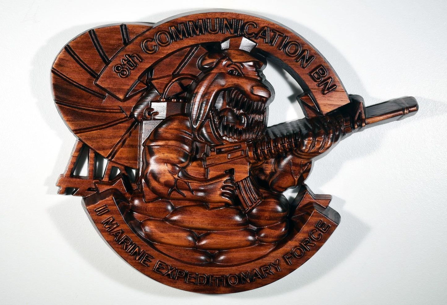 USMC 8th Communication Battalion Cherry Unit Plaque