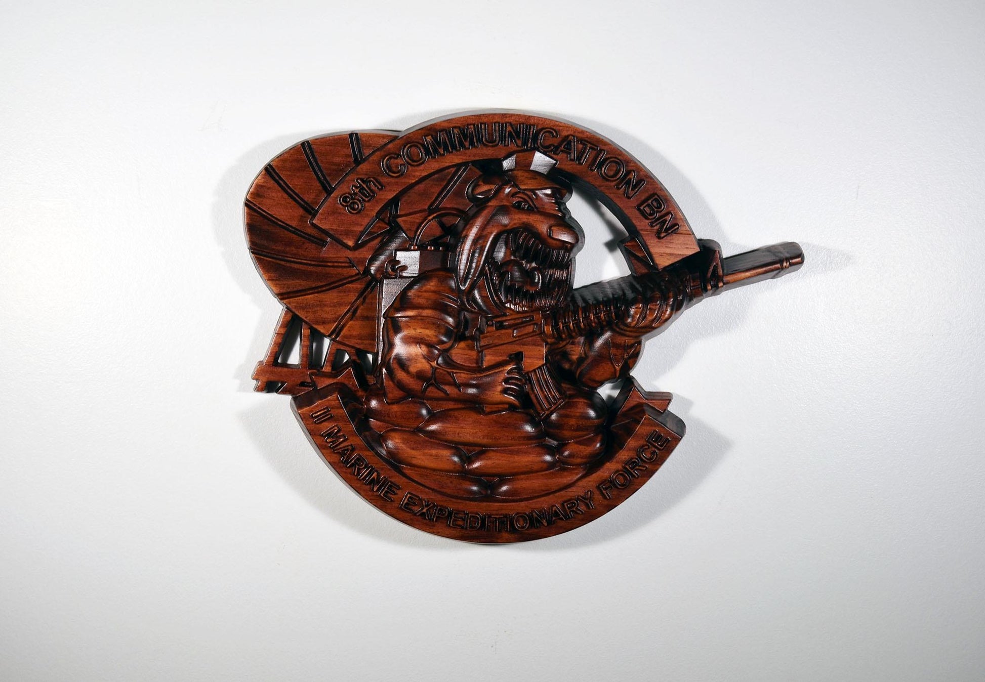 USMC 8th Communication Battalion Cherry Unit Plaque