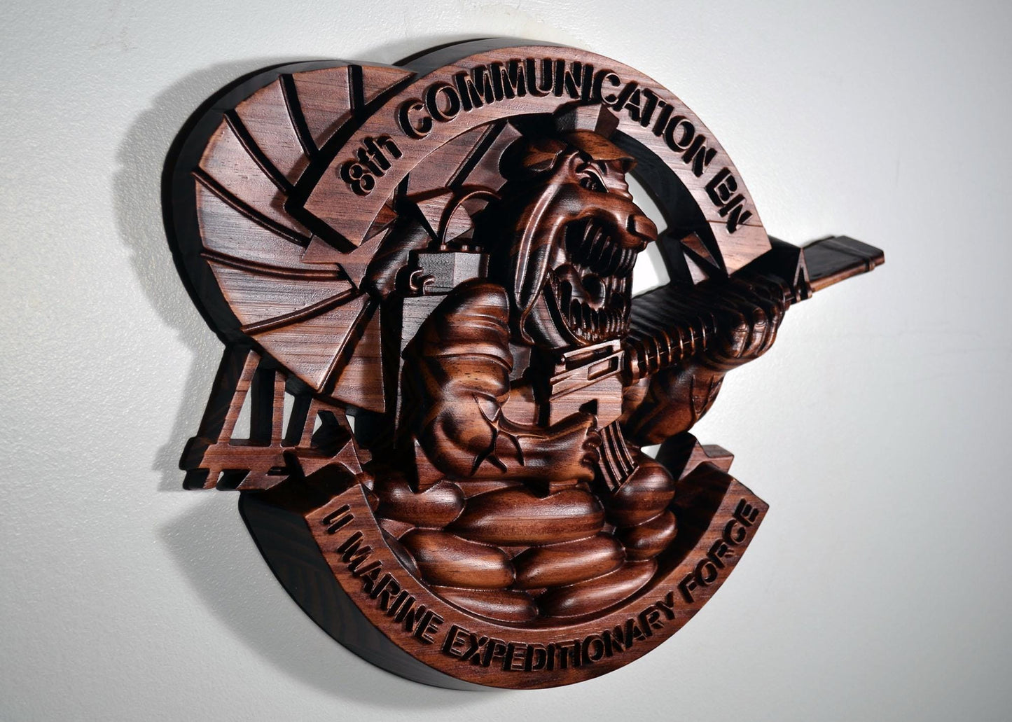 USMC 8th Communication Battalion Cherry Unit Plaque