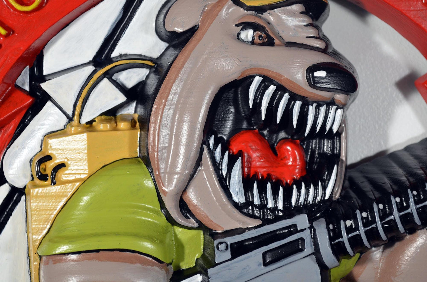 USMC 8th Communication Battalion, Painted wood military plaque