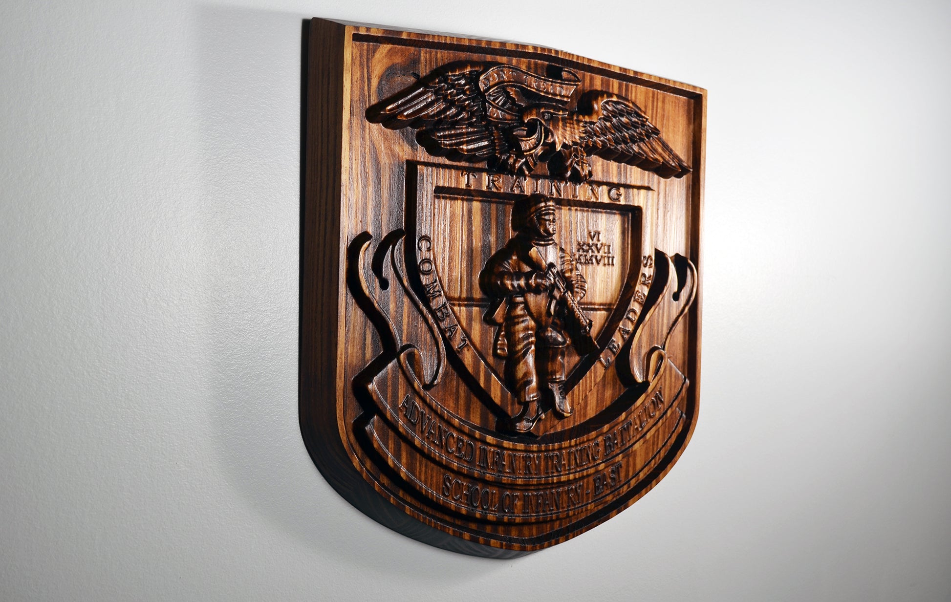 USMC Advanced Infantry Training Battalion East, US Marine Corps, military plaque - Carved Effects