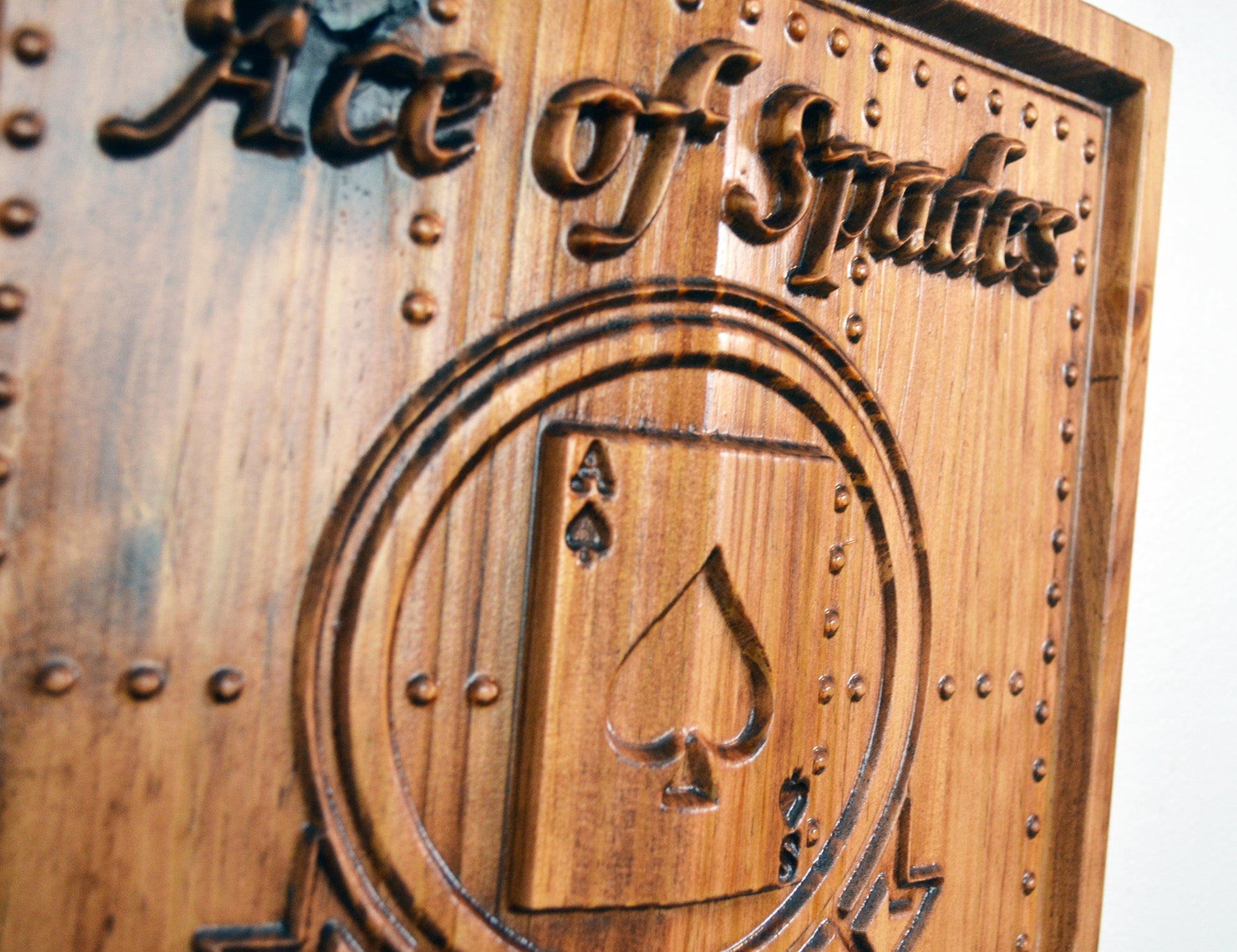 USMC Attack Squadron VMA-231, Ace of Spades, CNC 3d Wood Carving, Military Plaque - Carved Effects