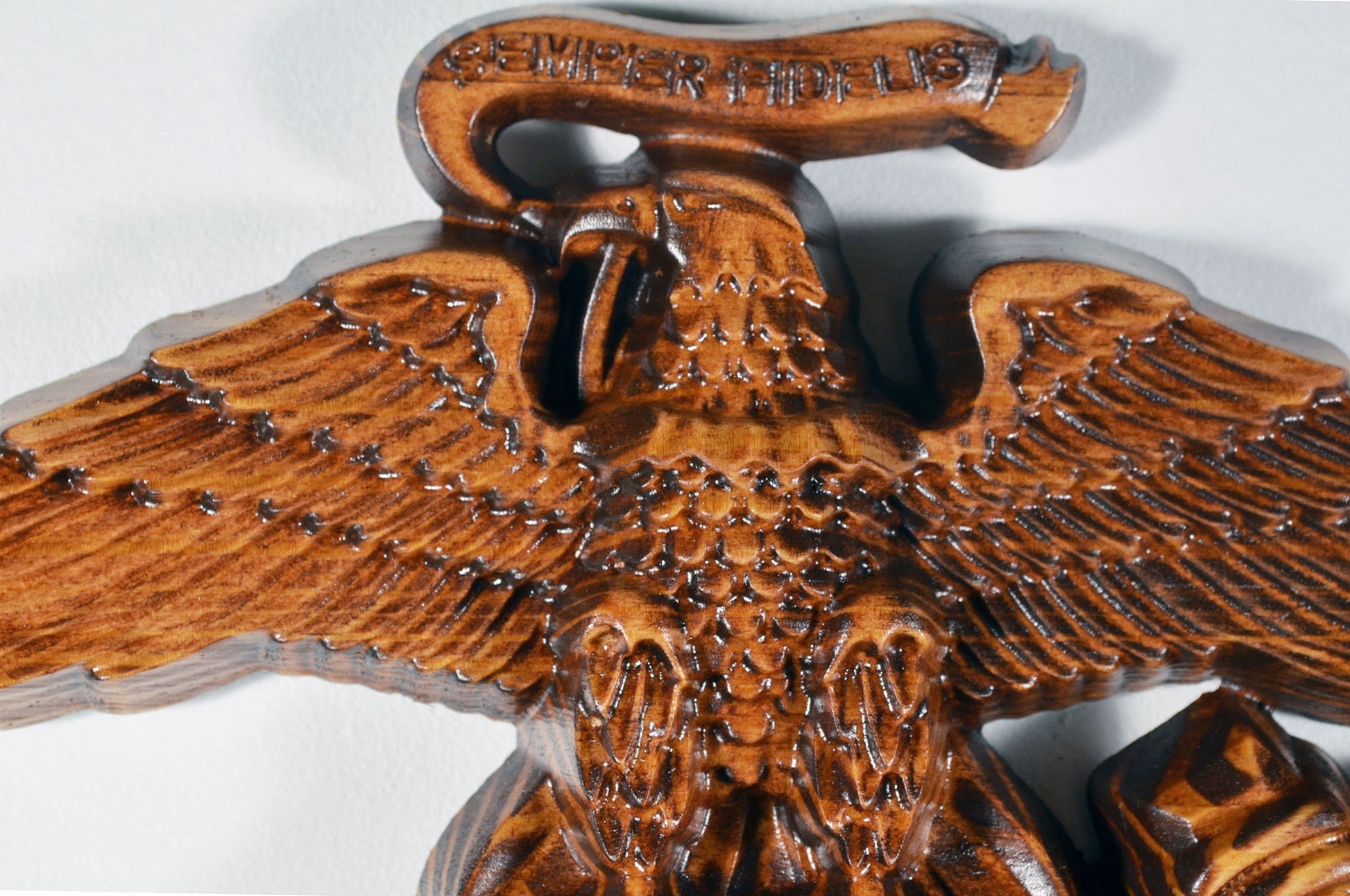 USMC Eagle Globe Anchor 12", Marine Corps, EGA, Mahogany, military plaque