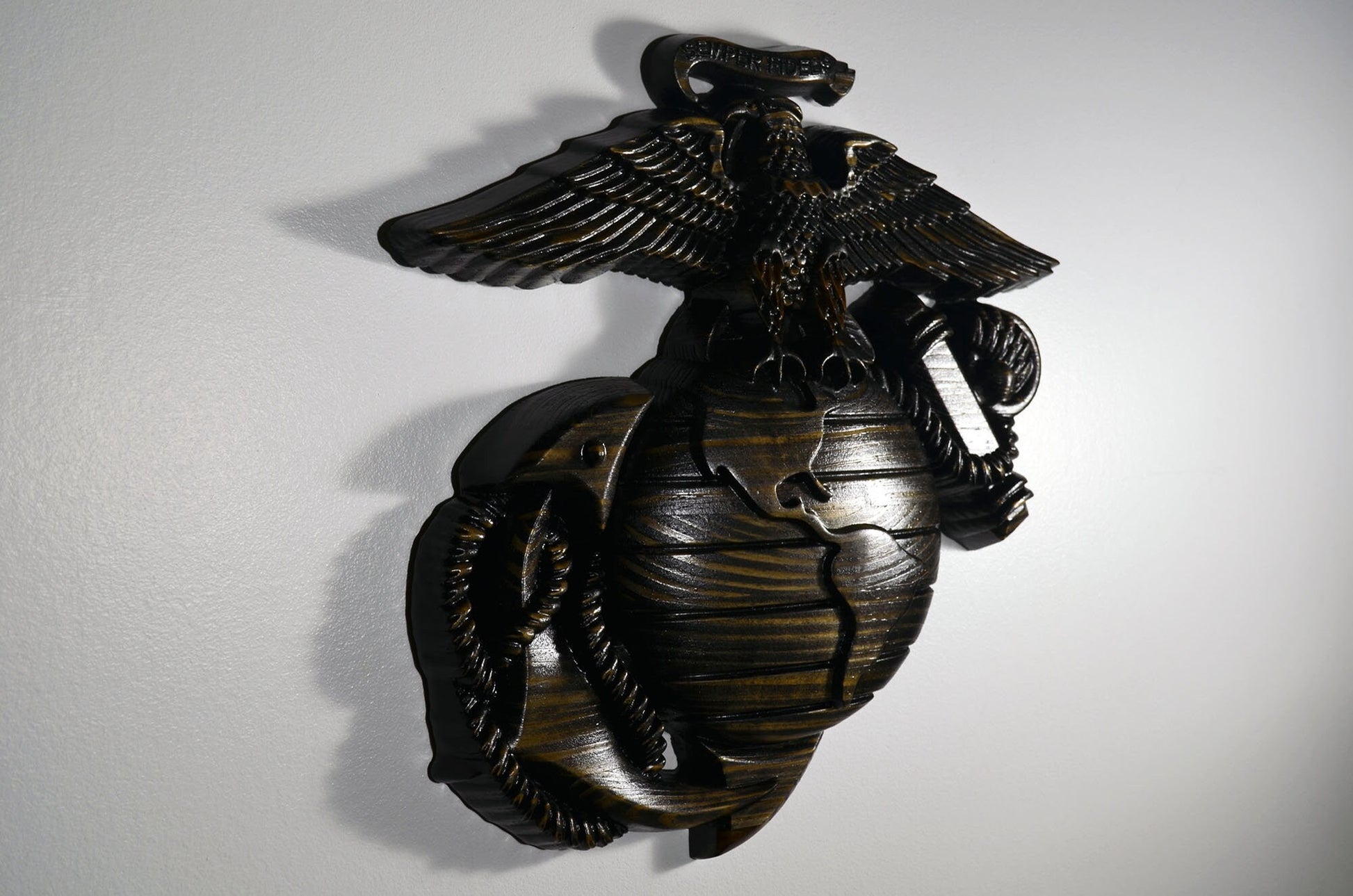 USMC Eagle Globe Anchor Black, Marine Corps, EGA, military plaque