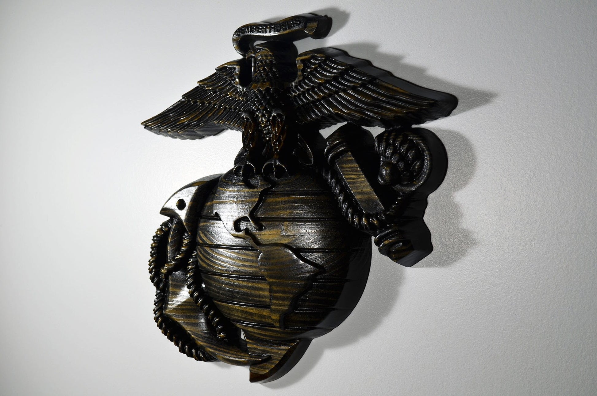 USMC Eagle Globe Anchor Black, Marine Corps, EGA, military plaque