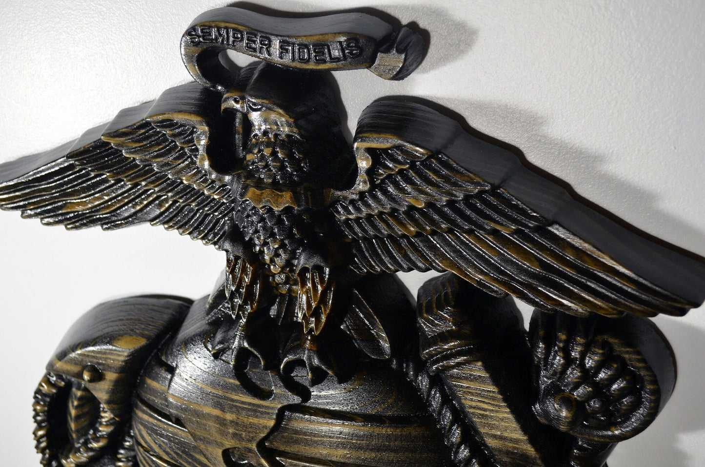 USMC Eagle Globe Anchor Black, Marine Corps, EGA, military plaque